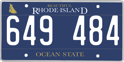 RI license plate 649484