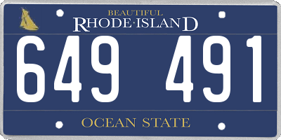 RI license plate 649491