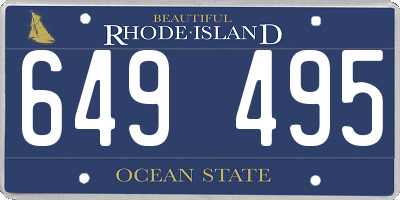 RI license plate 649495