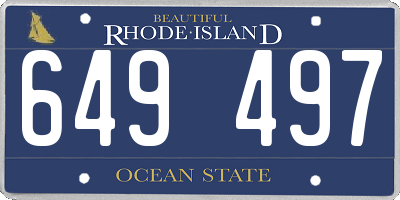 RI license plate 649497