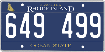 RI license plate 649499