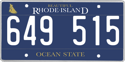 RI license plate 649515
