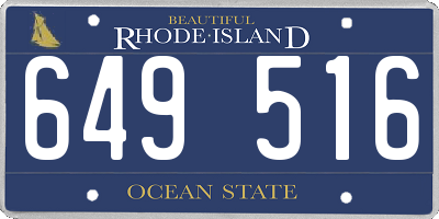 RI license plate 649516