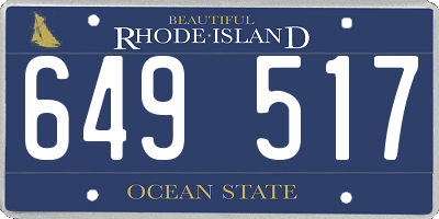 RI license plate 649517