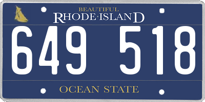 RI license plate 649518