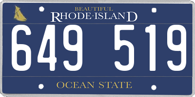RI license plate 649519
