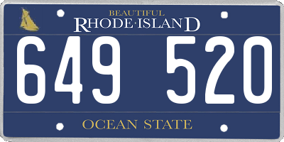 RI license plate 649520