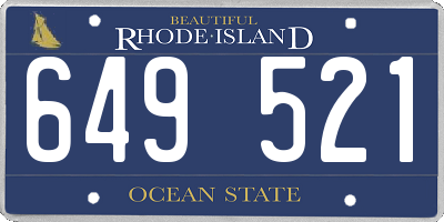 RI license plate 649521
