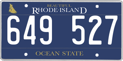 RI license plate 649527