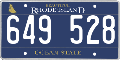 RI license plate 649528