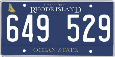RI license plate 649529