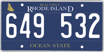 RI license plate 649532