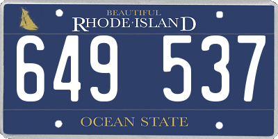 RI license plate 649537