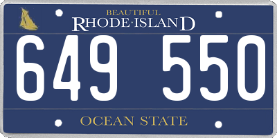 RI license plate 649550
