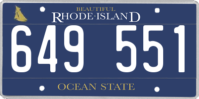RI license plate 649551