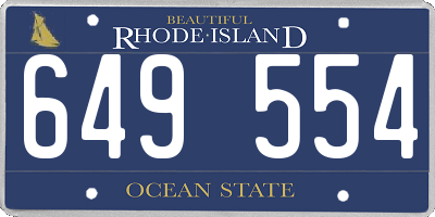 RI license plate 649554