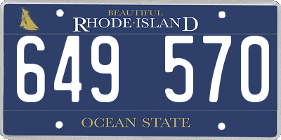 RI license plate 649570