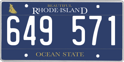 RI license plate 649571