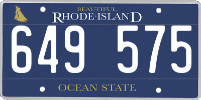 RI license plate 649575