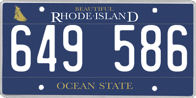 RI license plate 649586