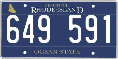 RI license plate 649591