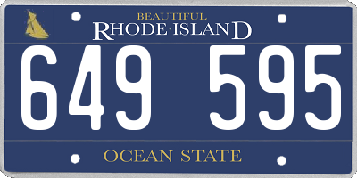 RI license plate 649595