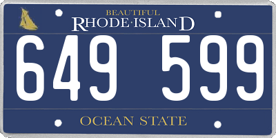 RI license plate 649599