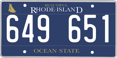 RI license plate 649651