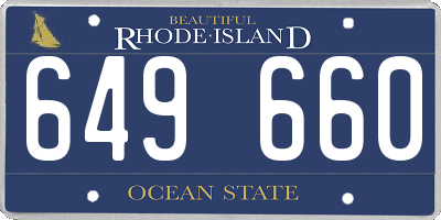RI license plate 649660