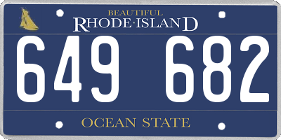 RI license plate 649682