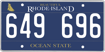 RI license plate 649696