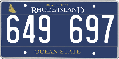 RI license plate 649697