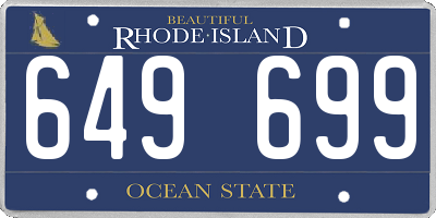 RI license plate 649699