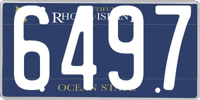 RI license plate 6497