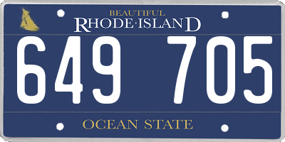 RI license plate 649705