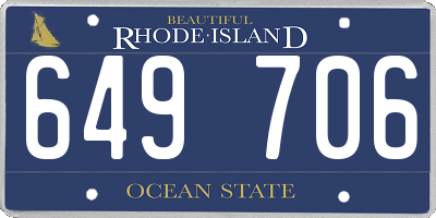 RI license plate 649706