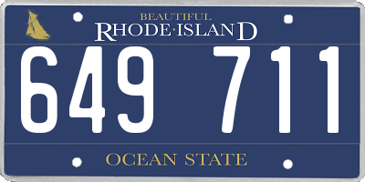 RI license plate 649711