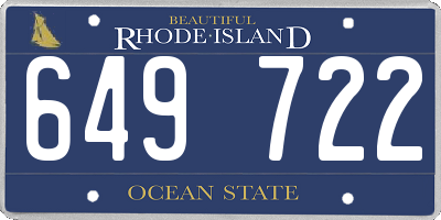 RI license plate 649722