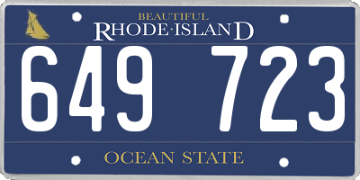 RI license plate 649723
