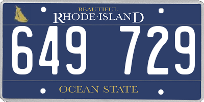 RI license plate 649729