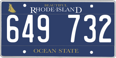 RI license plate 649732