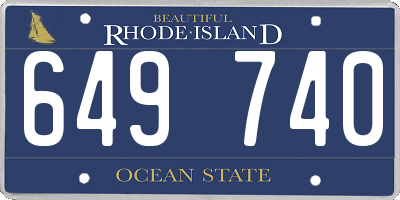 RI license plate 649740