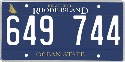 RI license plate 649744