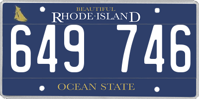 RI license plate 649746