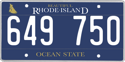 RI license plate 649750
