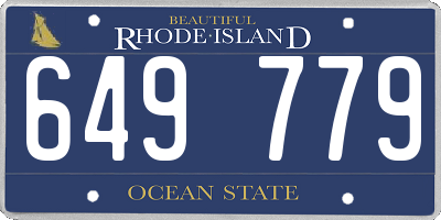 RI license plate 649779
