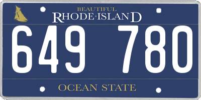 RI license plate 649780