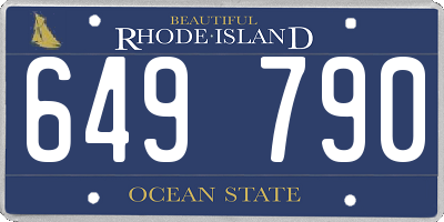 RI license plate 649790