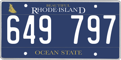 RI license plate 649797
