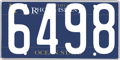 RI license plate 6498